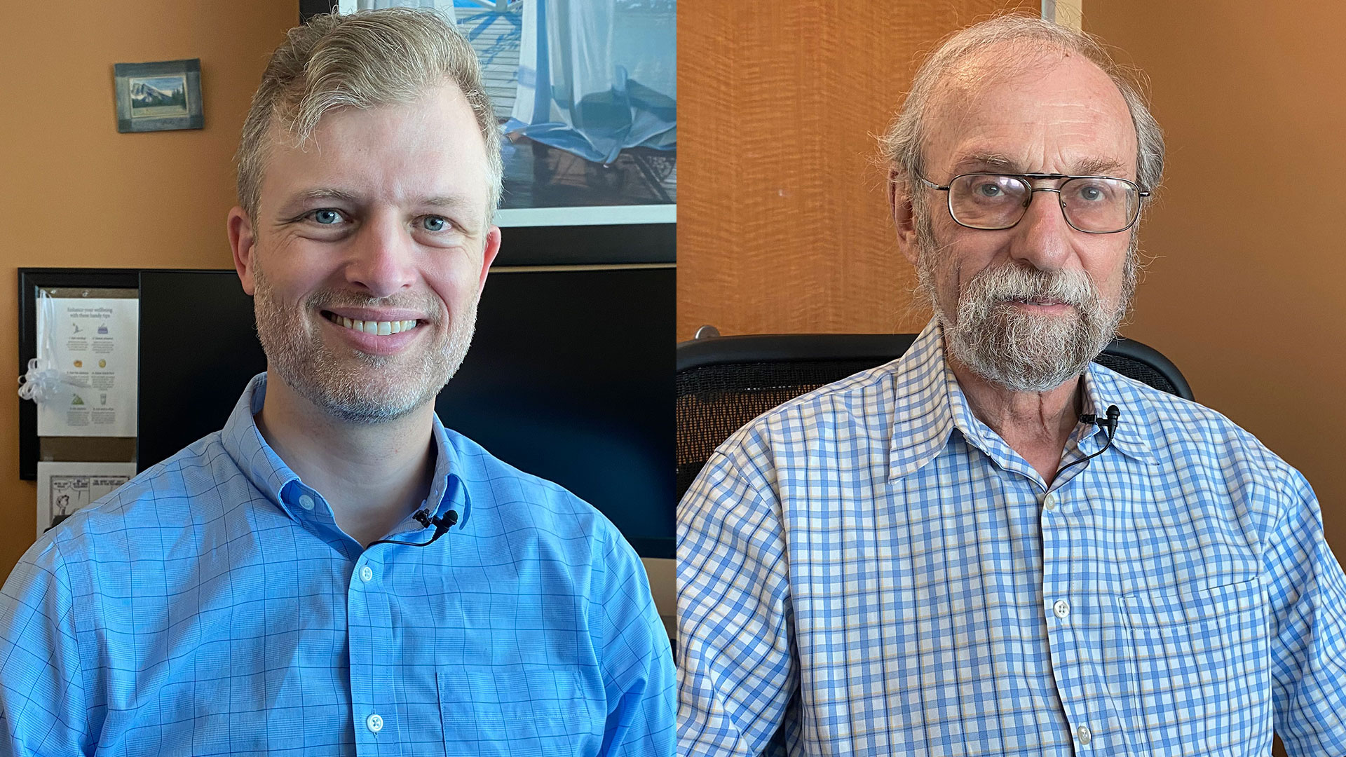 Dr. Derek Cool, left, and Dr. Aaron Fenster.