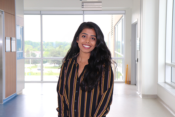 Romaisa Pervez in hallway 