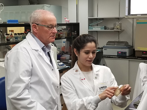 Dr. Gregor Reid in the lab