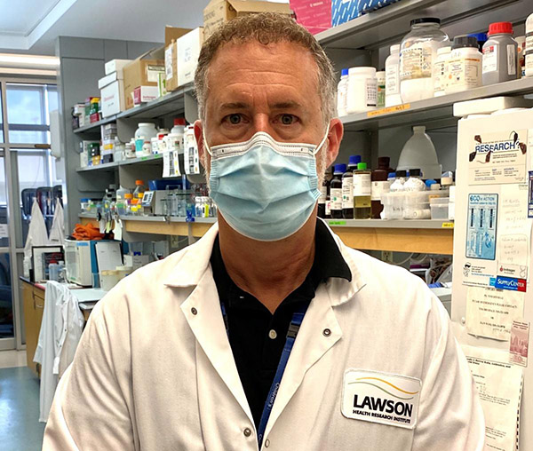 Dr. Douglas Fraser in the lab